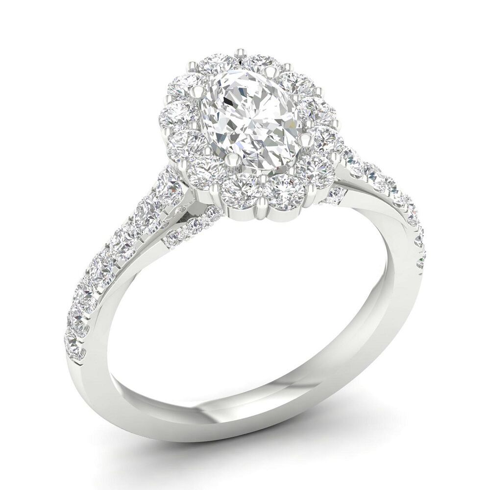 Jenny Packham Esme Oval Lab Grown Diamond Engagement Ring in Platinum ...