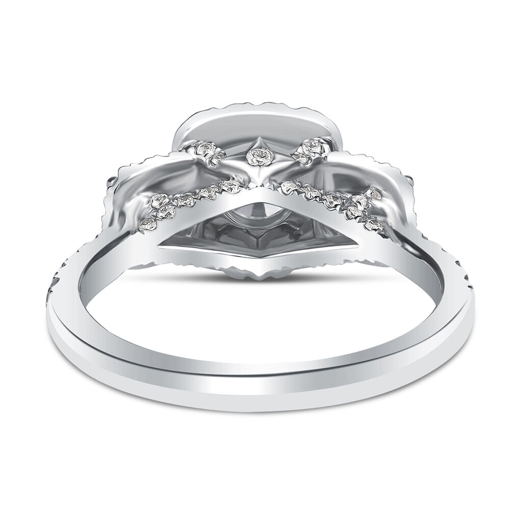 Jenny Packham 18ct White Gold 1.25cttw Pear Halo Engagement Ring - Ring  Size L RB23636EG-WG | Goldsmiths