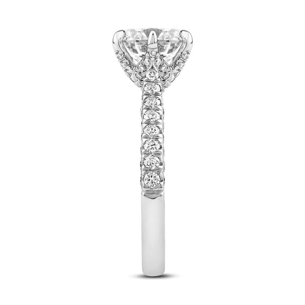 Charm Diamond Centres Jenny Packham 18K White Gold Lab Grown 2.00CTW  Emerald Cut Diamond Bridal Ring | The Pen Centre