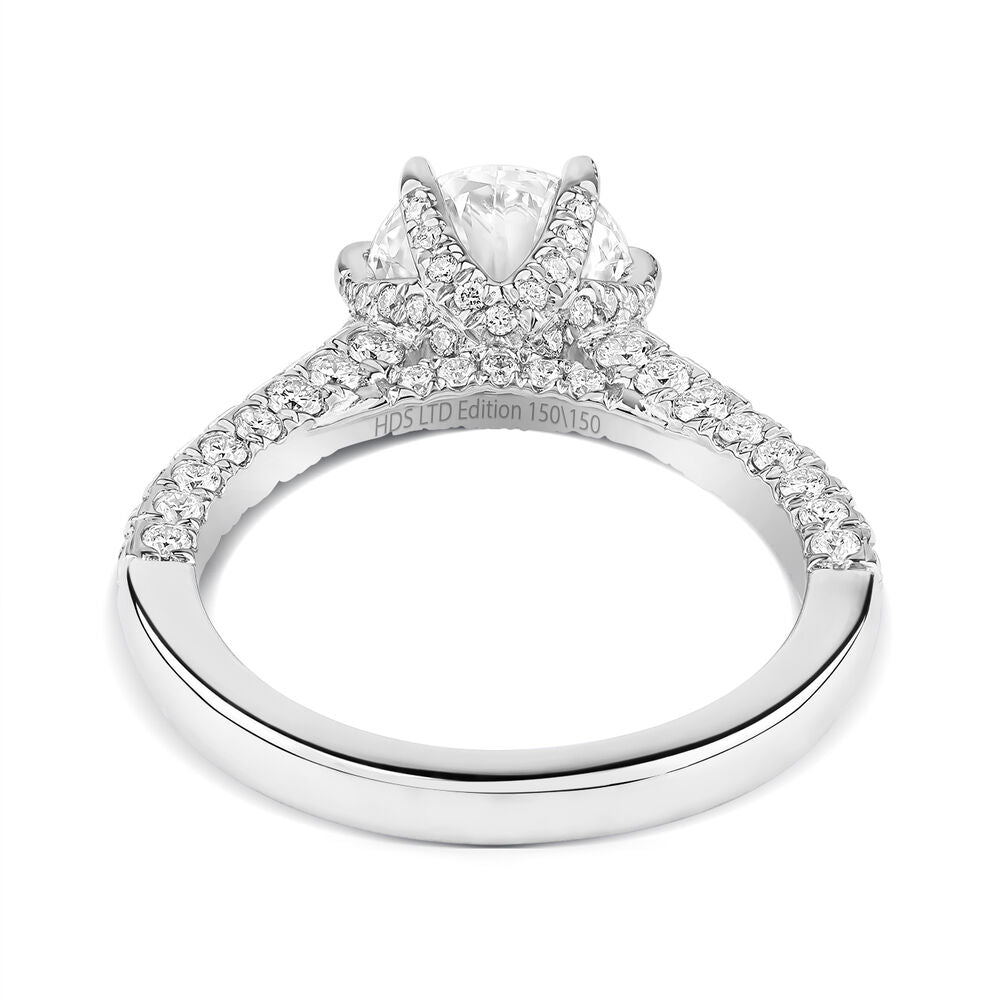 SIZE O - Jenny Packham 18 Carat White Gold Diamond Engagement Ring - 0.33  Carat £499.99 - PicClick UK