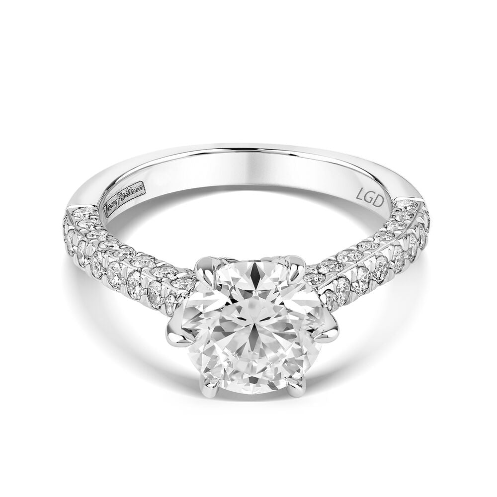 Helzberg Jenny Packham Round Lab Grown Diamond Engagement Ring in Platinum  2ct | eBay